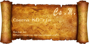 Cserna Mária névjegykártya